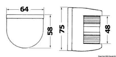 svjetlo navig. Utility 77 crveno-zeleno 112,5°+112,5° - crno kučište