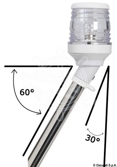 stupić navig. Classic 360° izvlačiv sa svjetlom od 30° - 60 cm bijela plastika