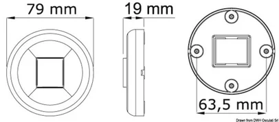 navigacijsko svjetlo Mouse Stern do 20 m inox - okrugli