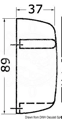 svjetlo Courtesy Light sa lećom od prozirnog pleksiglasa bijelo 12V