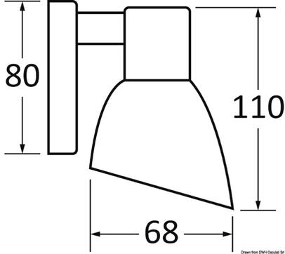 mali halogeni reflektor BATSYSTEM Opal II ABS kromirani