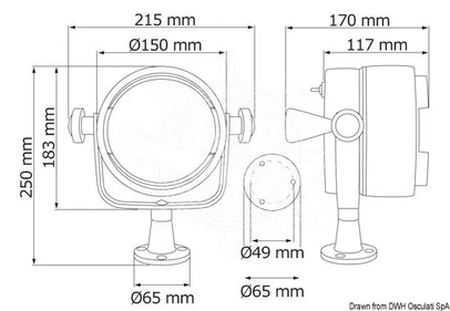 reflektor dubinski Night Eye halogeni 100+100W 12V