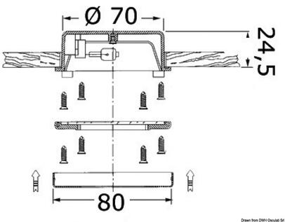 Plafonjera halogena ugradbena Hydra