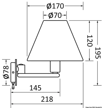 Svjetiljka za uzglavlje kreveta Maia sa zglobom