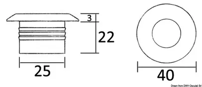 plafonjera LED 1 ugradbena 12/24V bijela