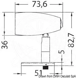 mali reflektor LED 12/24V 2,2W - kromirani mesing