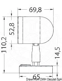 mali reflektor LED 12/24V 3,2W sa prekidačem - sjajni inox