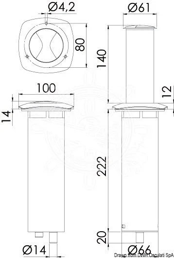 stolno svjetlo LED Aurora sklopivo standard 12/24V 140-222 mm