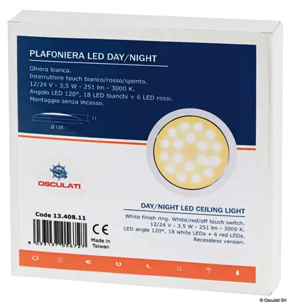 plafonjera LED bez potrebe ugradnje Day/Night sa kromiranim okvirom