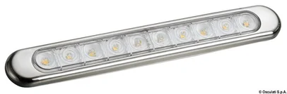 plafonjera LED na prislon vodonepropusna - sjajni inox 238x34x8,4 mm