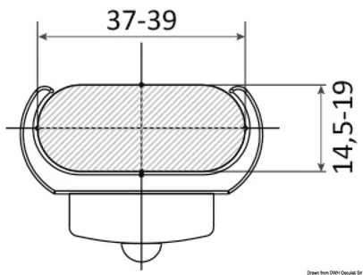 svjetlo LED podvodno za stepenice plavo - 38 mm (pak. 2 kom)