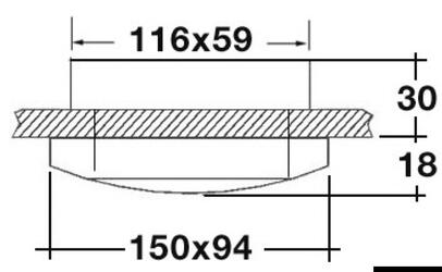 Plafonjera LED ugradbena Phad II