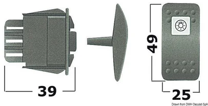 prekidač ON-OFF 12V LED crveni