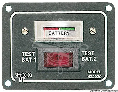 test - ploča za akumulatore - analogni sa osvjetljenim prekidačem