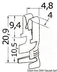 kontakt od mesinga za kablove 1/2,5 mm