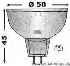 žarulja halogena baza G4 - tip MR16, 12V 35W