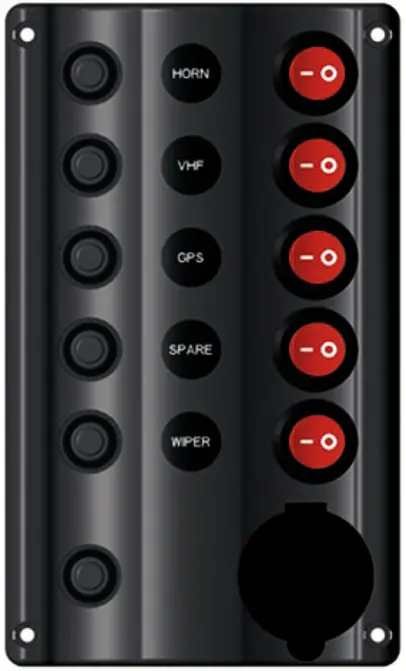 Električna ploča Wave design sa prekidačima "a bascula" LED