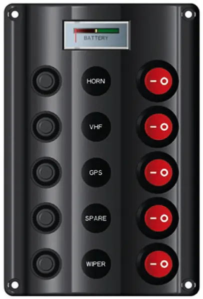 Električna ploča Wave design sa prekidačima "a bascula" LED