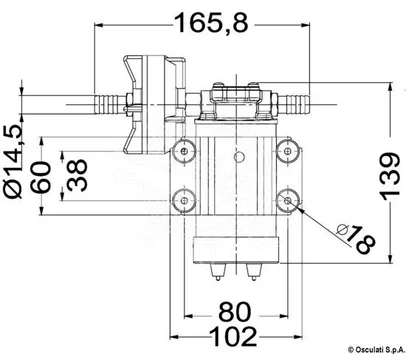 pumpa samousisavajuća sa zupčanicima od bronce za pretakanje - 15l/min, 12V