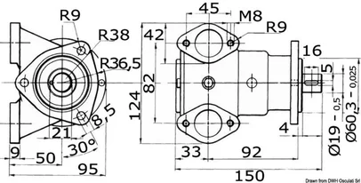 pumpa NAUCO - tip FPR050F, priključak s prirubnicom 1''