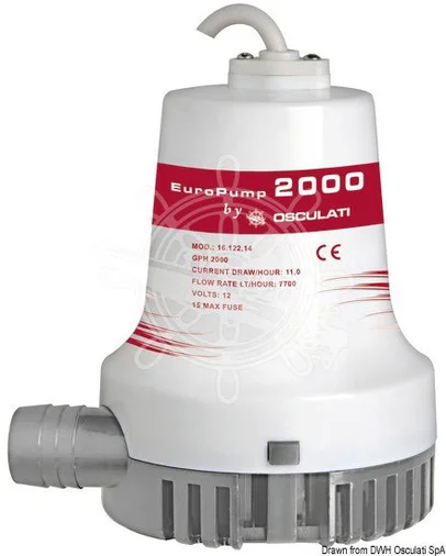 pumpa kaljužna Europump II na uranjanje - model 2000, 11,0 Amp, 12V