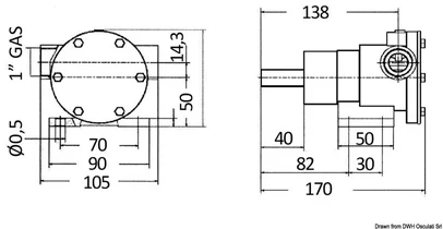 pumpa NAUCO - tip 335, ulazi 1", brtvljenje mehaničko