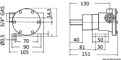 pumpa NAUCO - tip 335, ulazi 3/4", brtvljenje mehaničko