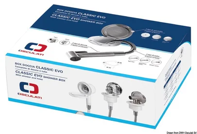 tuš kutija Classic EVO s prekidačem Mizar - kromirana, cijev inox 2,5 m