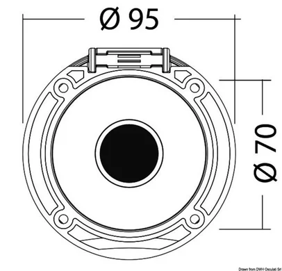 kutija za tuš + vratašca sa serigrafijom Classic Evo - stražnji izlaz, bijela