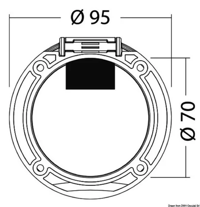 kutija za tuš + vratašca sa serigrafijom Classic Evo - bočni izlaz, bijela