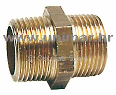 nipel dvostruki od mesinga m/m od 3/8''