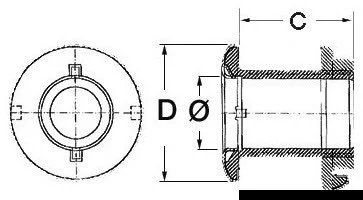 ispust u more inox sa navojem 1''1/2