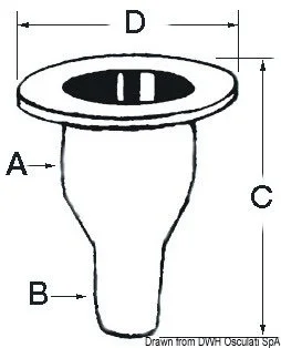 ispust u more sa priključkom - plastični 3/4" x 51 mm