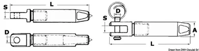 terminal od inoxa - oko - za sajlu PARAFIL 7 mm