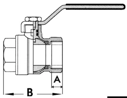 kuglični ventil od niklovanog mesinga 3/4''