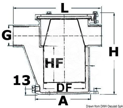 filter za vodu za hlađenje motora - inox 1"