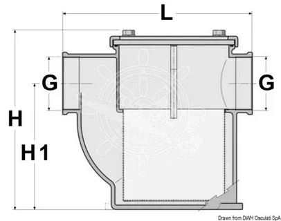 specijalni filter za vodu od nikl. mesinga - 1/2''