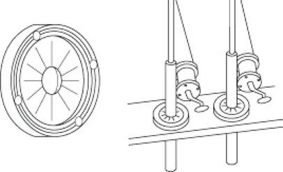 Podloška nosača za štapove za pecanje od gume