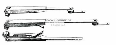 teleskopski krak za brisače - inox, mat crna boja, 325-460 mm