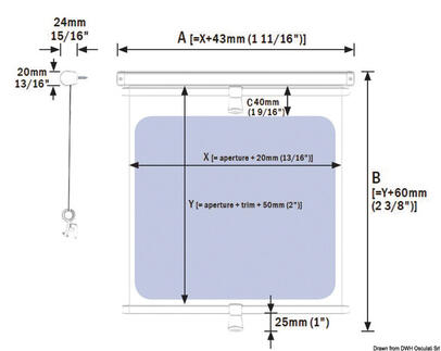 Zavjesica sklopiva na valjku Dometic Skyshade Portshade 320