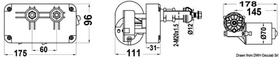 motor serije 50W za brisače - 12V, max 800 mm