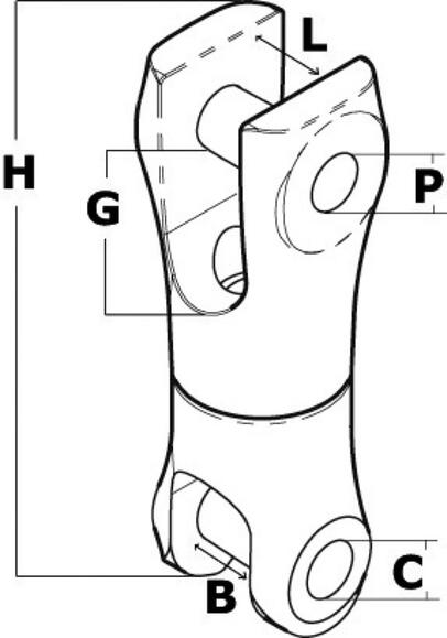 Okretna spojka za sidra Trefoil od 20 kg