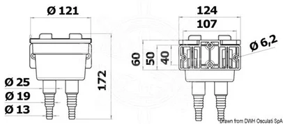 filter vode za hlađenje Aquanet - 150 l/min, 121 x 172 h