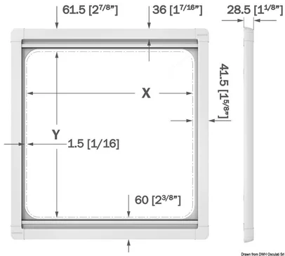 zavjesica DOMETIC SkyScreen Roller Surface 2 za Lewmar 44 - 442x442 mm