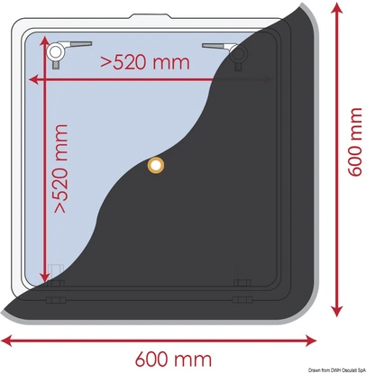 zavjesica za palubne prozore - 600 x 600 mm