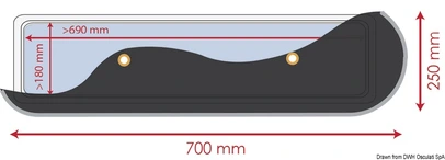 zavjesica za oblo - 700 x 250 mm