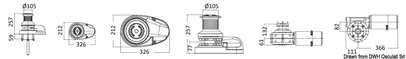 sidreno vitlo Lewmar V6 visoki 2000W 24V lanac 12 mm