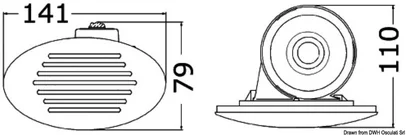 truba ugradbena bijeli ABS spiralni difuzor 12 V