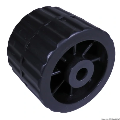 bočni valjak - tehnopolimer jezgra 100 x 75 x 15 mm - crni