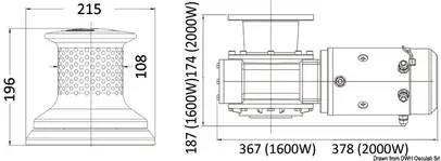 sidreno vitlo Lewmar el. Capstan C4 1600W 12V